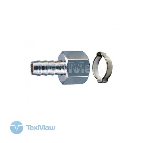 Переходник 1/4"F - елочка 10 мм (обжимное кольцо 10х15 мм) блистер Fubag 180252 B